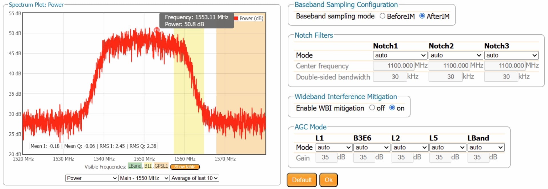 AIM+ Anti-Jamming Spectrum View